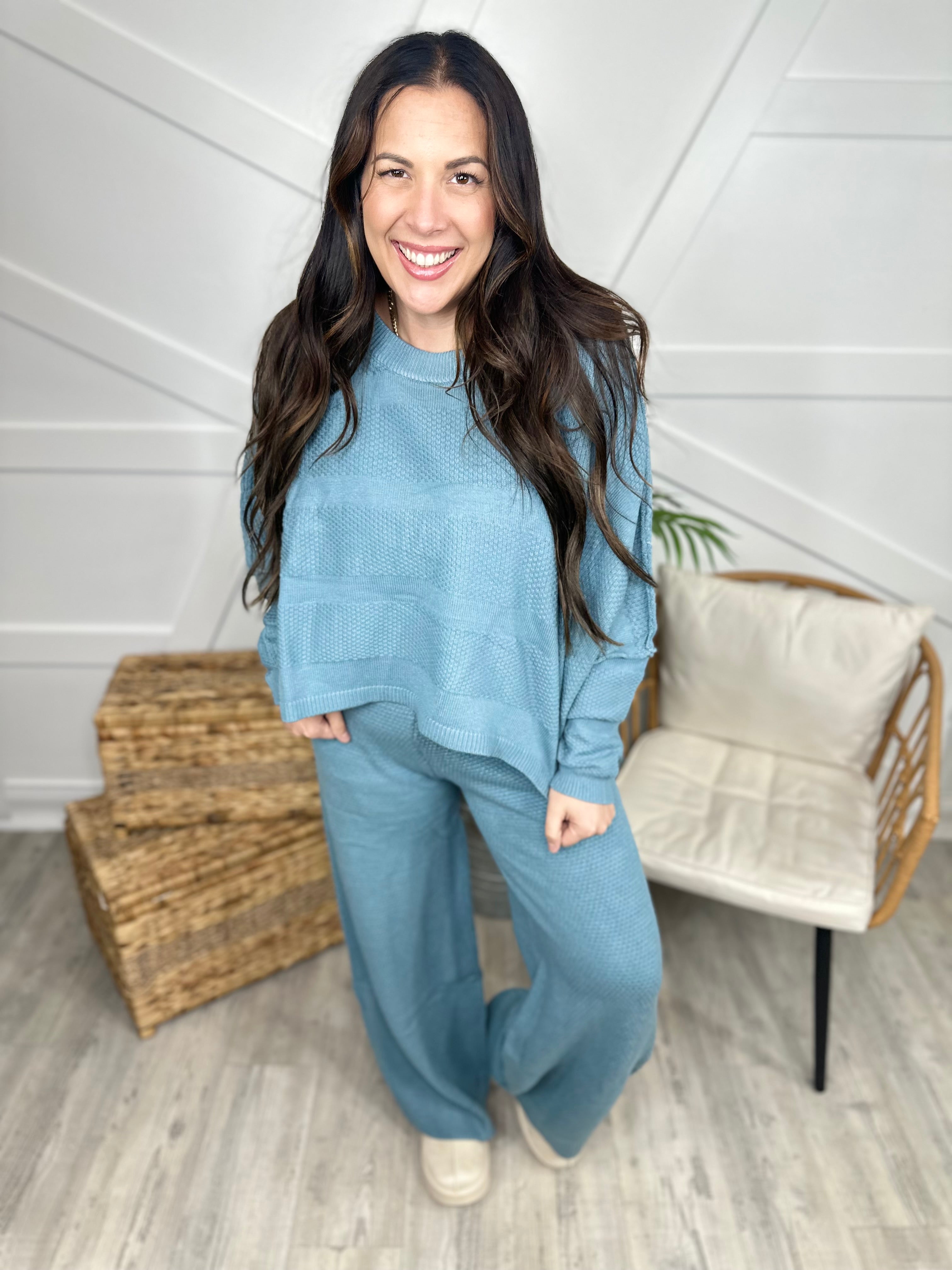 RESTOCK: Coastline Sweater Set-240 Activewear/Sets-Rae Mode-Heathered Boho Boutique, Women's Fashion and Accessories in Palmetto, FL