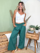 Relax Wide-Leg Pants-150 PANTS-ODDI-Heathered Boho Boutique, Women's Fashion and Accessories in Palmetto, FL