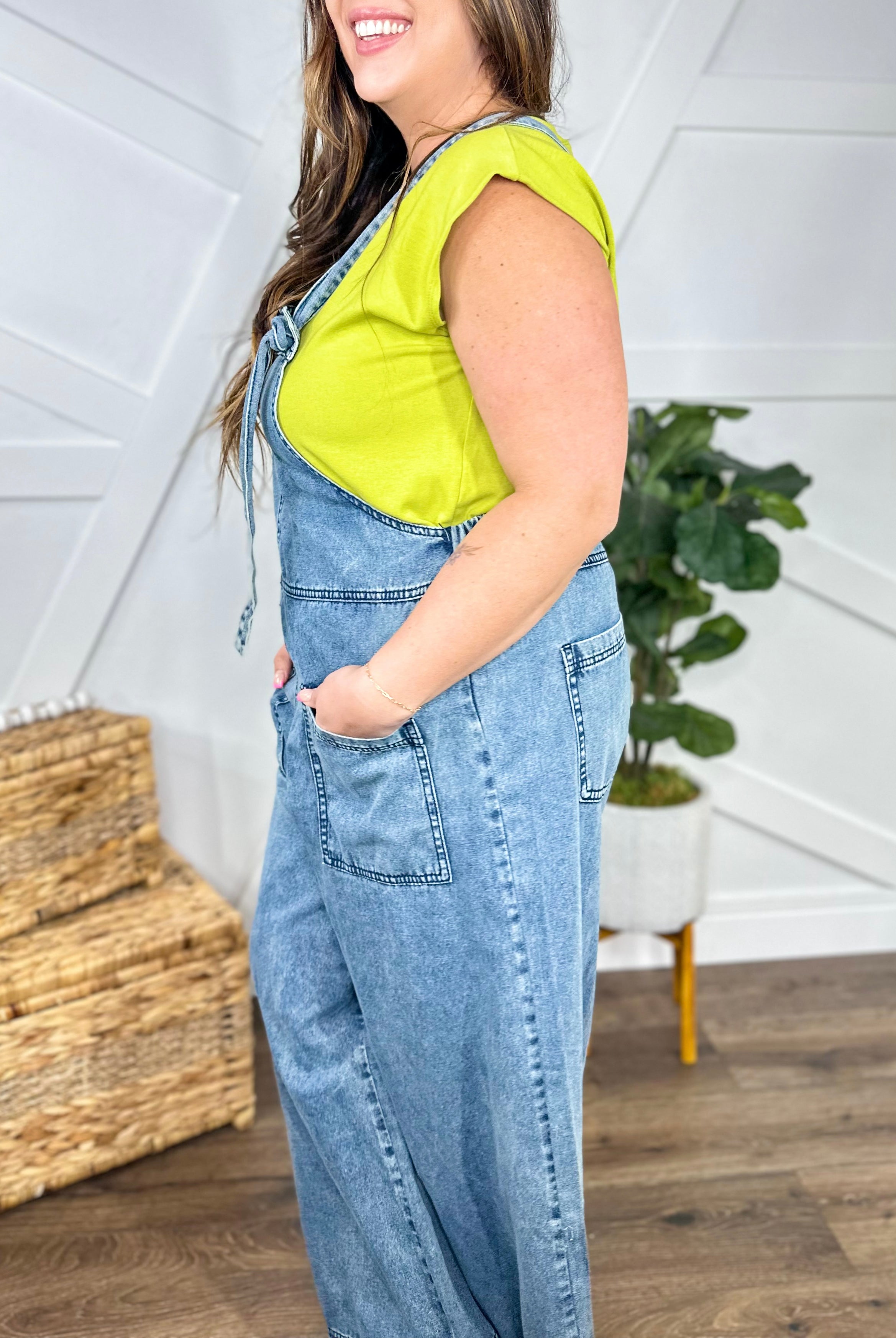 Home At Last Denim Jumpsuit-230 Dresses/Jumpsuits/Rompers-Easel-Heathered Boho Boutique, Women's Fashion and Accessories in Palmetto, FL