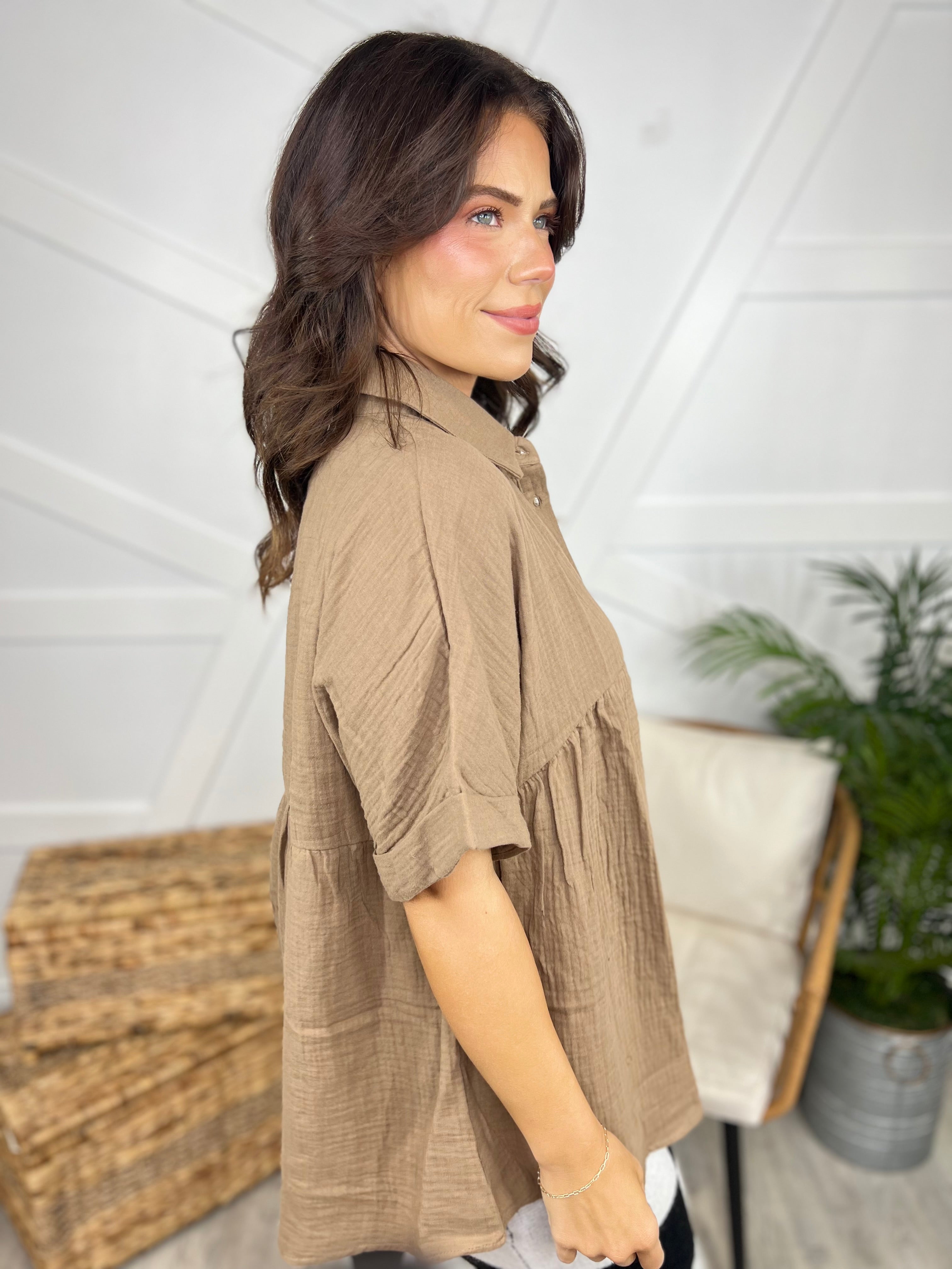 Black Friday Deal: Special Interest Top-110 Short Sleeve Top-Andree by Unit-Heathered Boho Boutique, Women's Fashion and Accessories in Palmetto, FL