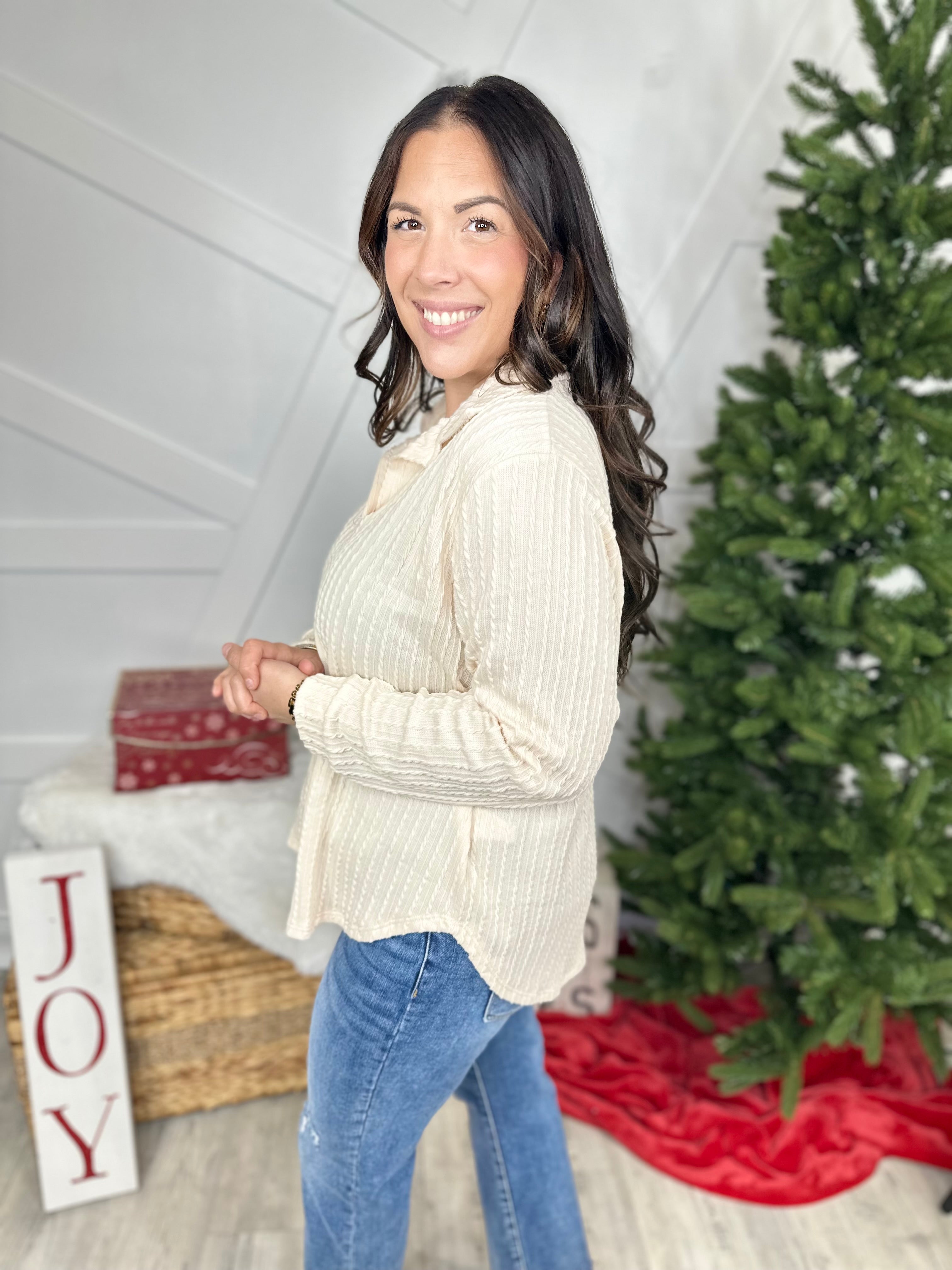 Make It Right Long Sleeve Top-120 Long Sleeve Tops-Sew In Love-Heathered Boho Boutique, Women's Fashion and Accessories in Palmetto, FL