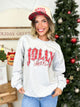JOLLY-ish Double Graphic Sweatshirt-130 Graphic Tees-Heathered Boho-Heathered Boho Boutique, Women's Fashion and Accessories in Palmetto, FL