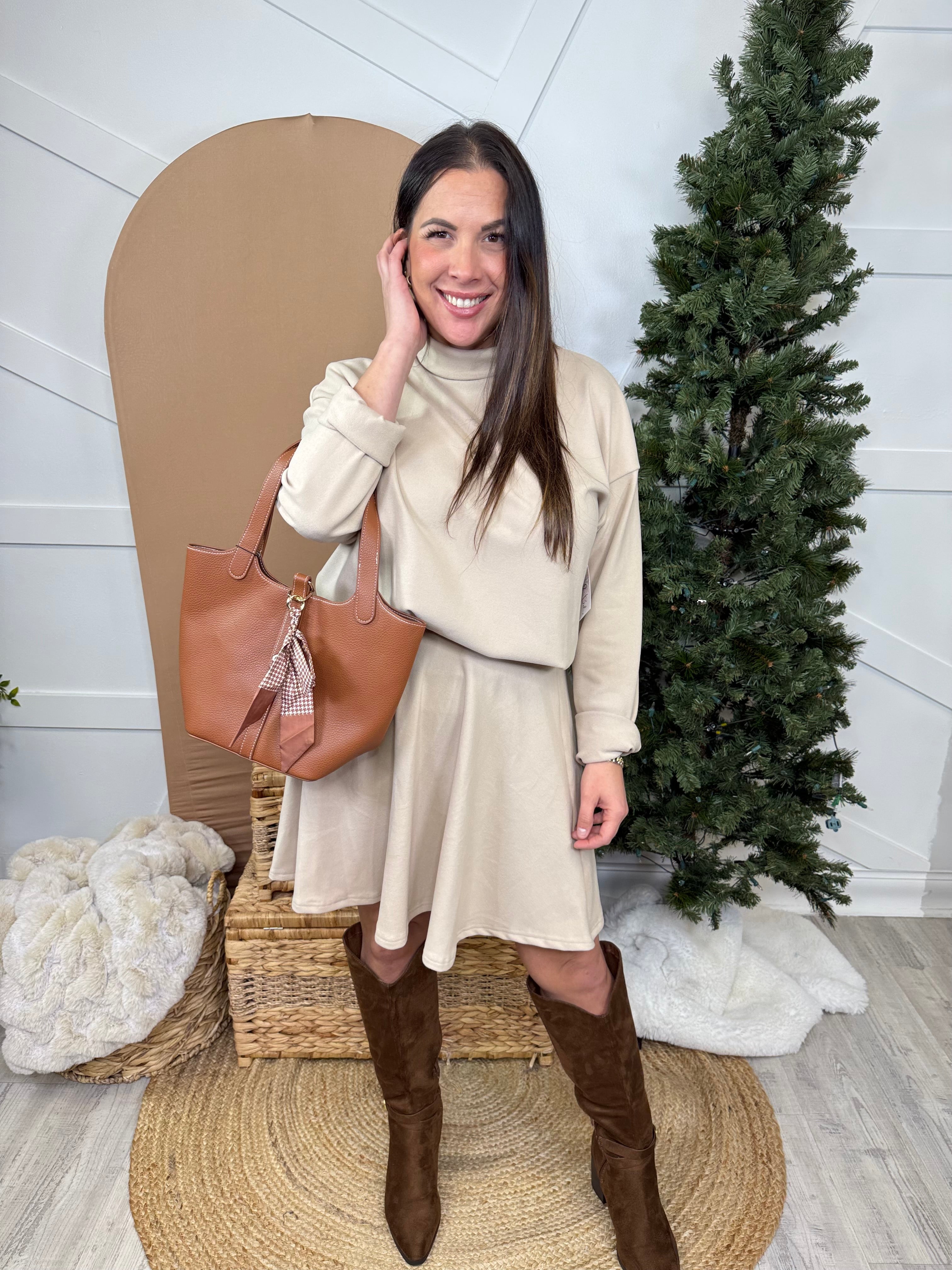 Long Sleeve Top and Skirt Set-240 ACTIVEWEAR/SETS-HEATHERED BOHO-Heathered Boho Boutique, Women's Fashion and Accessories in Palmetto, FL