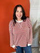 The Harvest Days Striped Top-120 LONG SLEEVE TOPS-ZENANA-Heathered Boho Boutique, Women's Fashion and Accessories in Palmetto, FL
