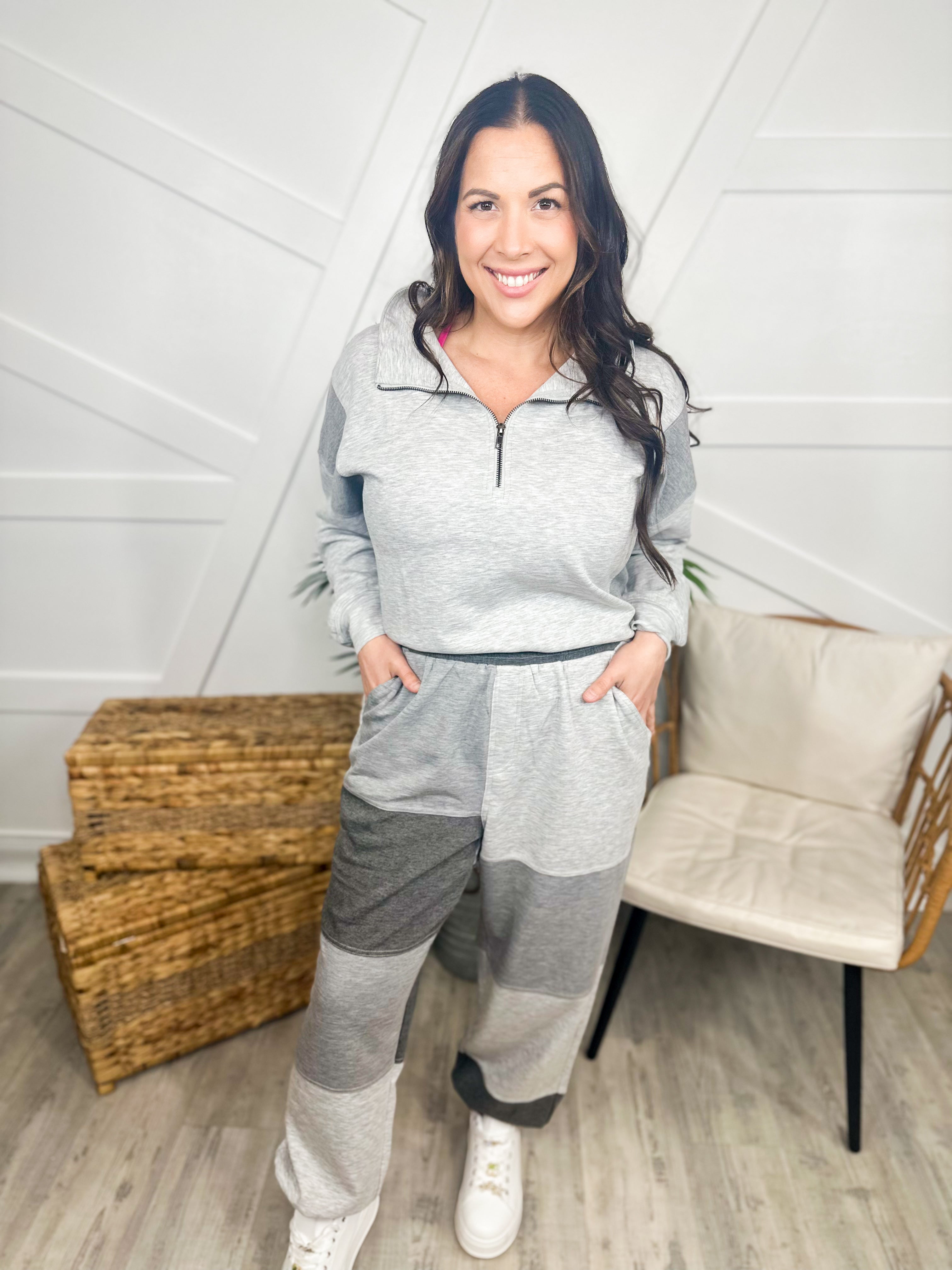 Ever So Simple Joggers-150 PANTS-White Birch-Heathered Boho Boutique, Women's Fashion and Accessories in Palmetto, FL