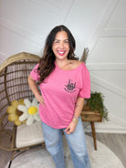 On My Husband's Last Nerve Graphic Tee- Custom Cut-130 Graphic Tees-Heathered Boho-Heathered Boho Boutique, Women's Fashion and Accessories in Palmetto, FL