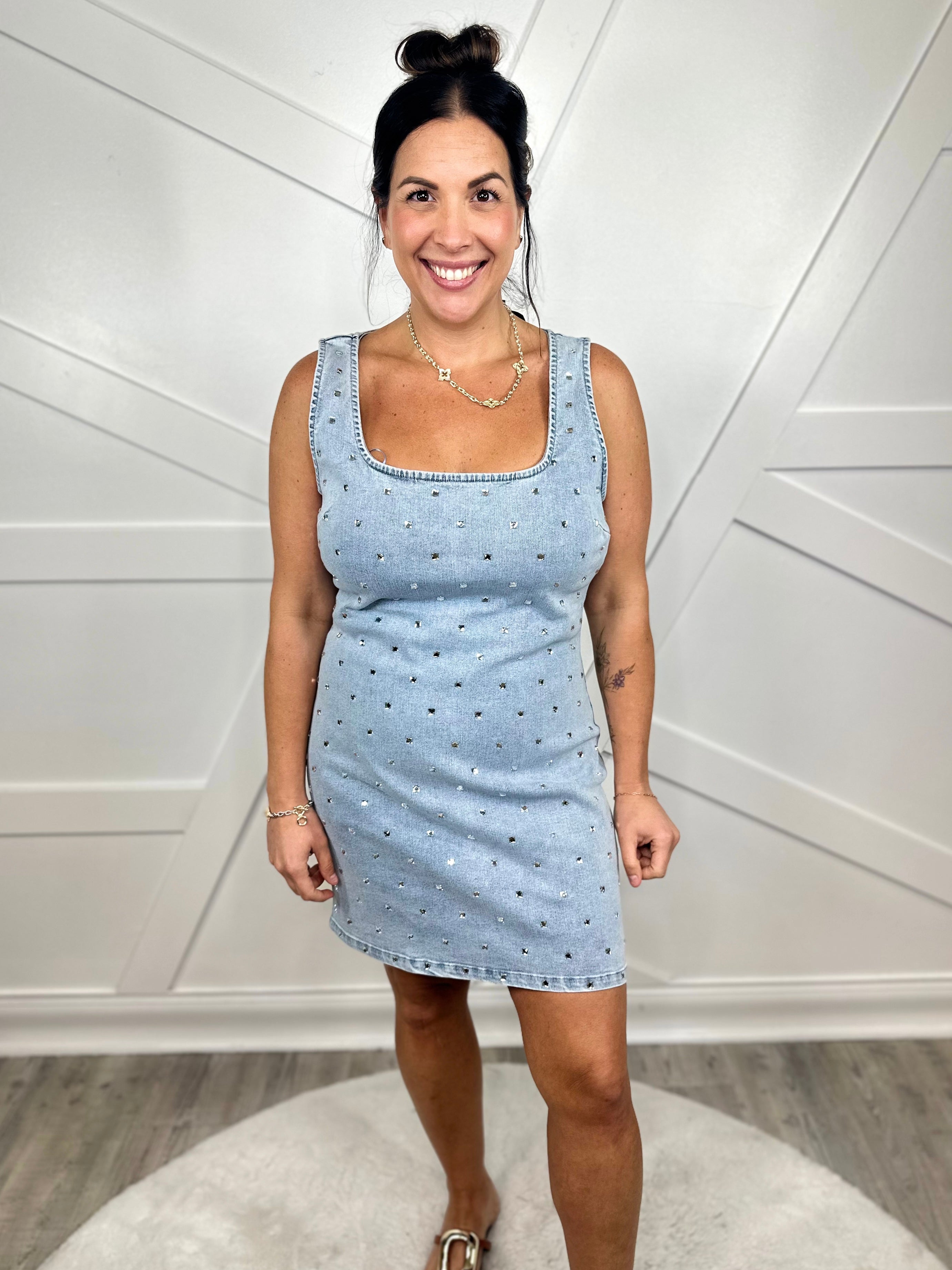 Restock: Starlit Dress-230 DRESSES/JUMPSUITS/ROMPERS-White Birch-Heathered Boho Boutique, Women's Fashion and Accessories in Palmetto, FL