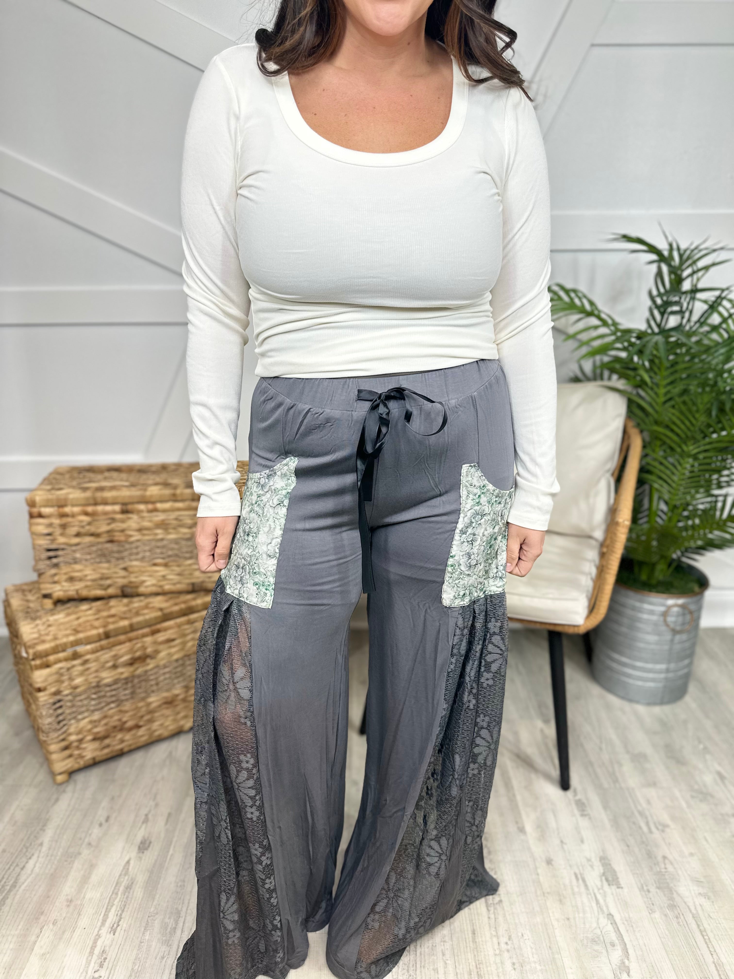 Doing the Most Pants by Pol-150 PANTS-POL-Heathered Boho Boutique, Women's Fashion and Accessories in Palmetto, FL