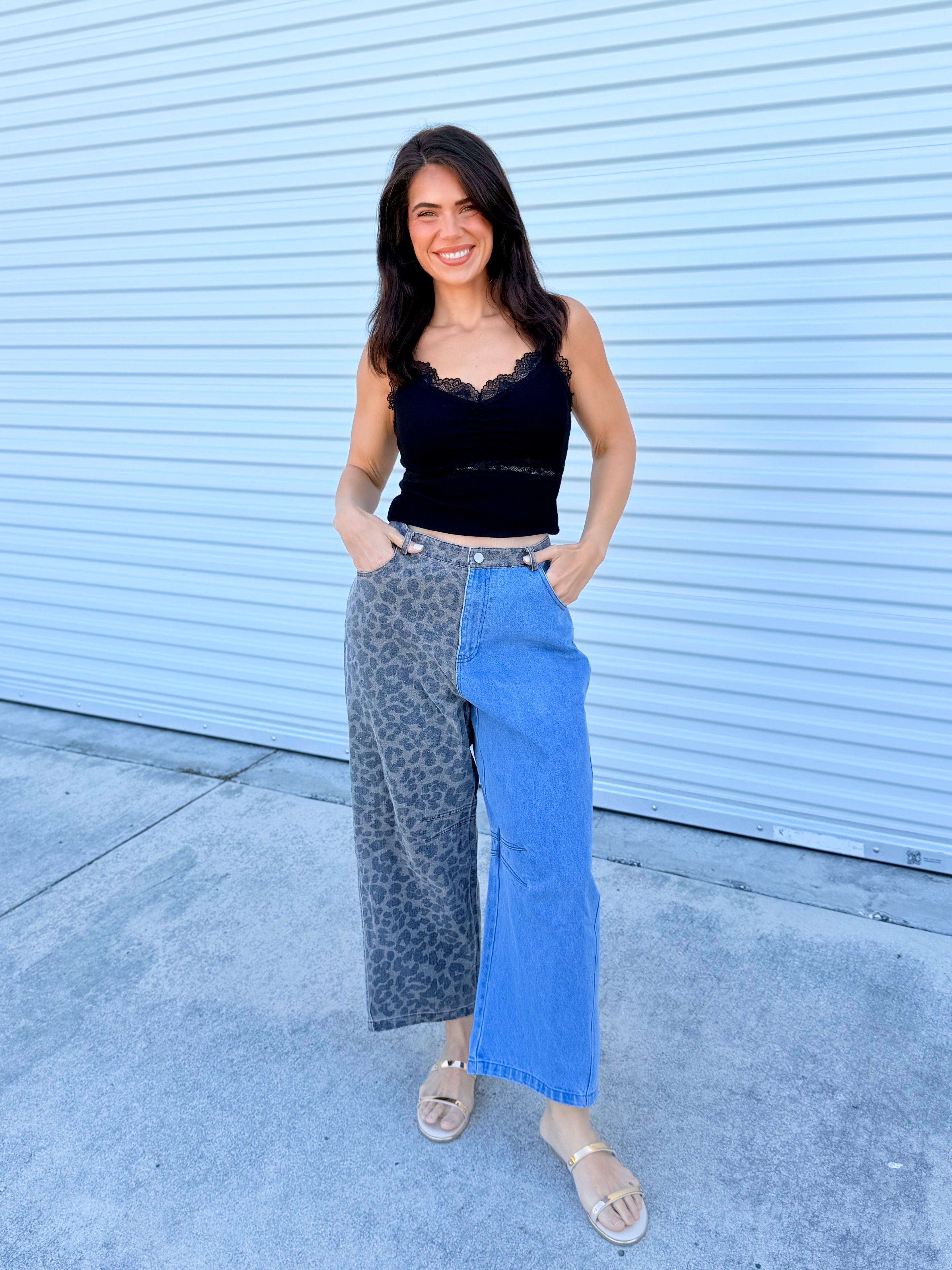 Two Tone Energy Jeans-190 Jeans-SEW IN LOVE-Heathered Boho Boutique, Women's Fashion and Accessories in Palmetto, FL