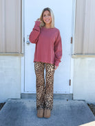 Wild Woman Flared Leggings-180 LEGGINGS-RAE MODE-Heathered Boho Boutique, Women's Fashion and Accessories in Palmetto, FL