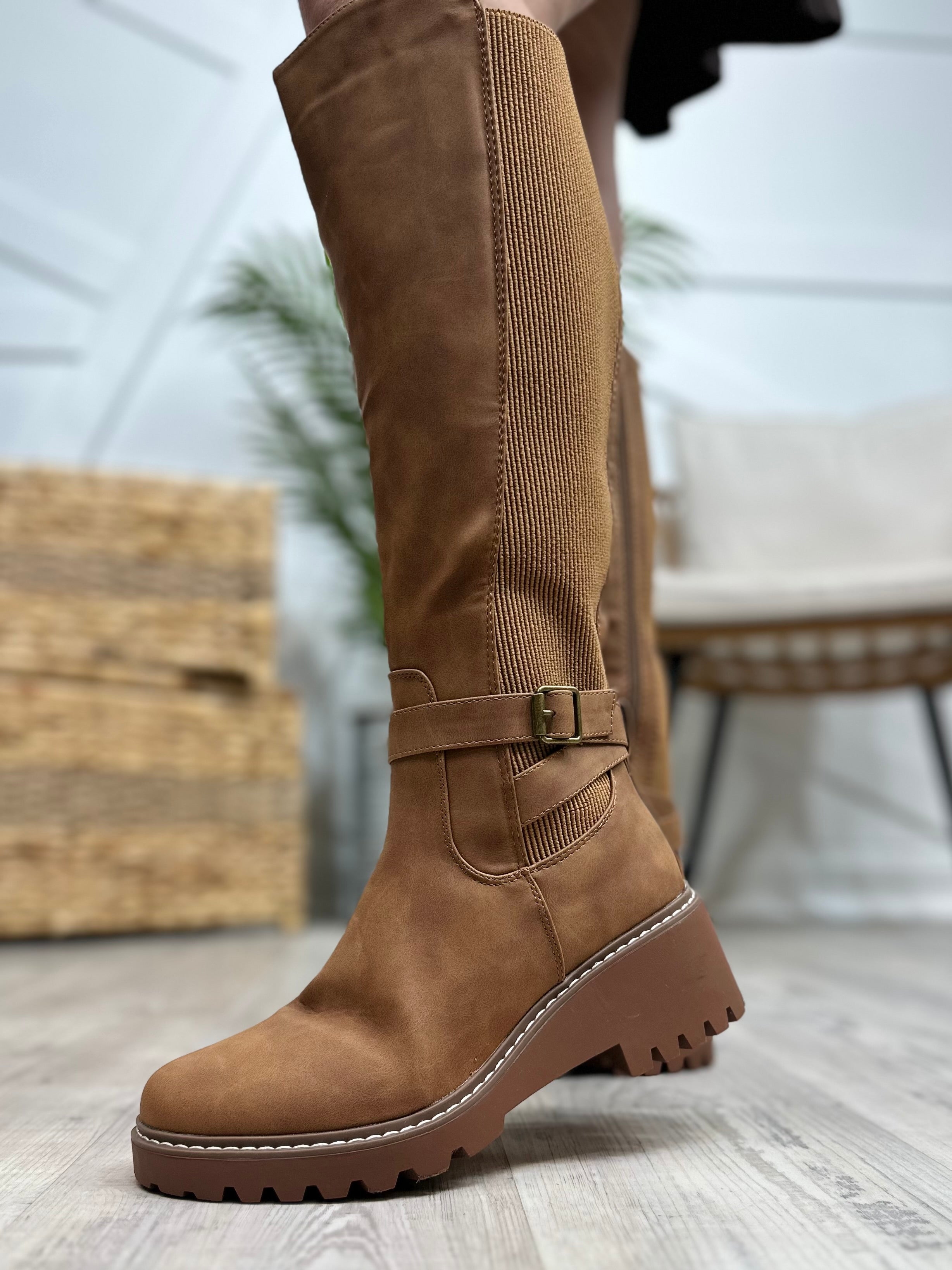 Agenda Boots - Tan-350 SHOES-Forever Link-Heathered Boho Boutique, Women's Fashion and Accessories in Palmetto, FL