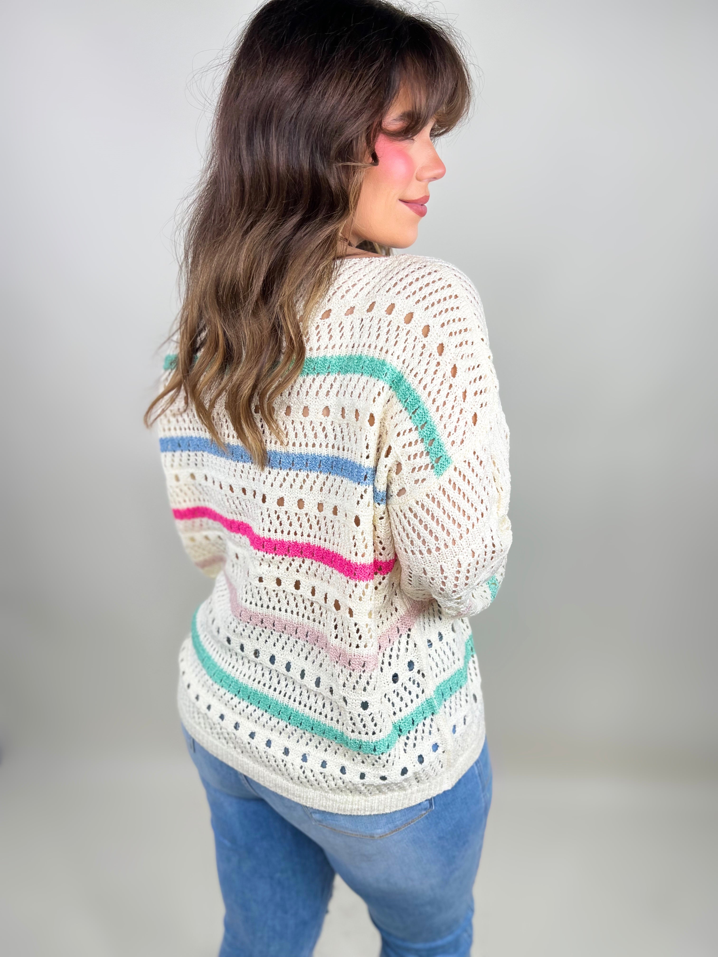 Coastal Sweater-125 Sweater-BIBI-Heathered Boho Boutique, Women's Fashion and Accessories in Palmetto, FL