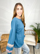 Dakota Long Sleeve Top-120 Long Sleeve Tops-Lovely Melody-Heathered Boho Boutique, Women's Fashion and Accessories in Palmetto, FL