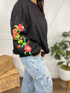 Floristry Crewneck-120 Long Sleeve Tops-Sew In Love-Heathered Boho Boutique, Women's Fashion and Accessories in Palmetto, FL