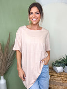 Better Than Your Boyfriend's Tee-110 SHORT SLEEVE TOP-ZENANA-Heathered Boho Boutique, Women's Fashion and Accessories in Palmetto, FL