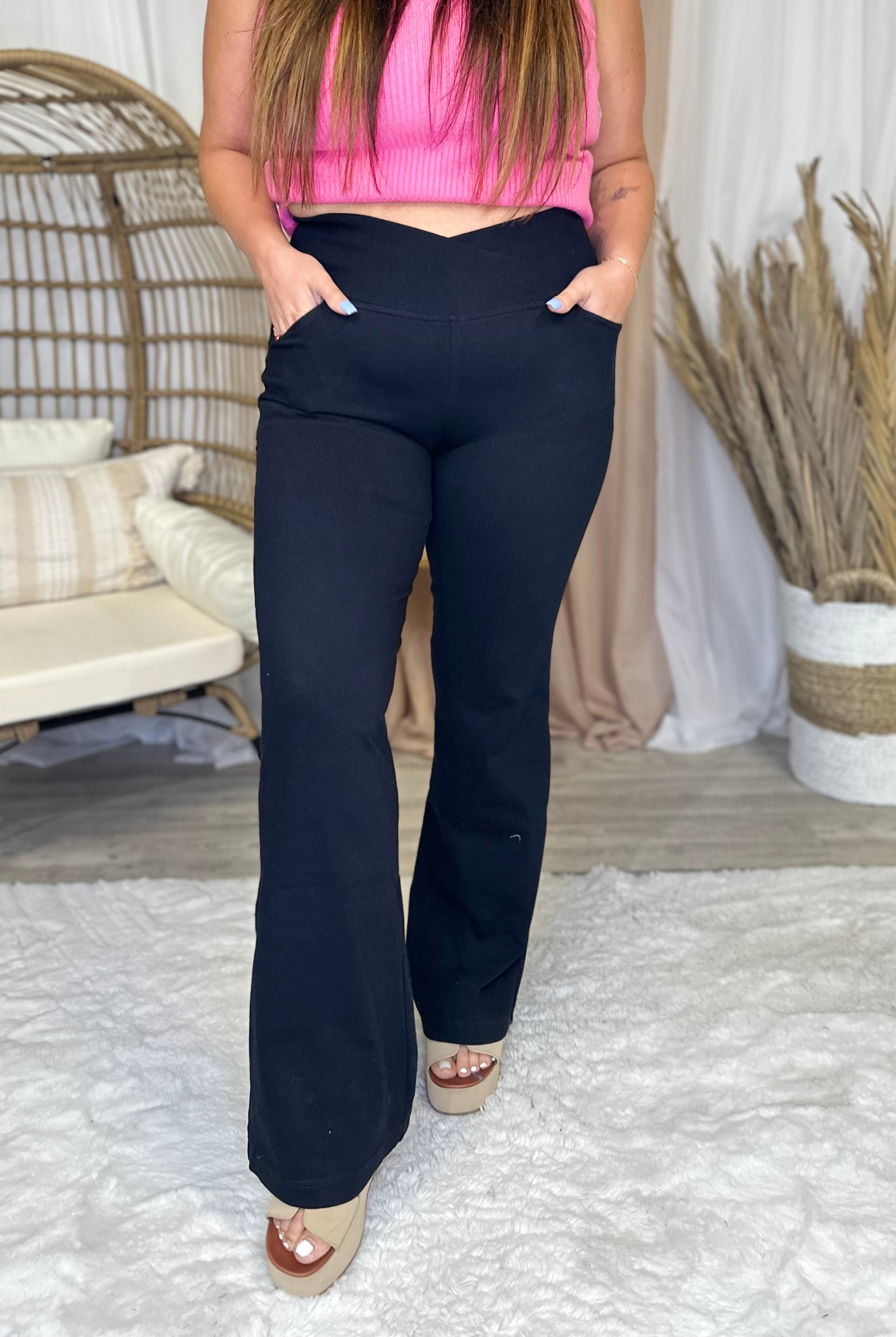 RESTOCK: "V" Waist Yoga Jeggings-150 PANTS-Rae Mode-Heathered Boho Boutique, Women's Fashion and Accessories in Palmetto, FL