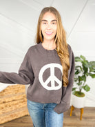 Peace and Hope Sweater-125 Sweater-Pol-Heathered Boho Boutique, Women's Fashion and Accessories in Palmetto, FL