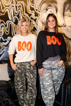 Boo Long Sleeve Top-120 Long Sleeve Tops-Heimish-Heathered Boho Boutique, Women's Fashion and Accessories in Palmetto, FL