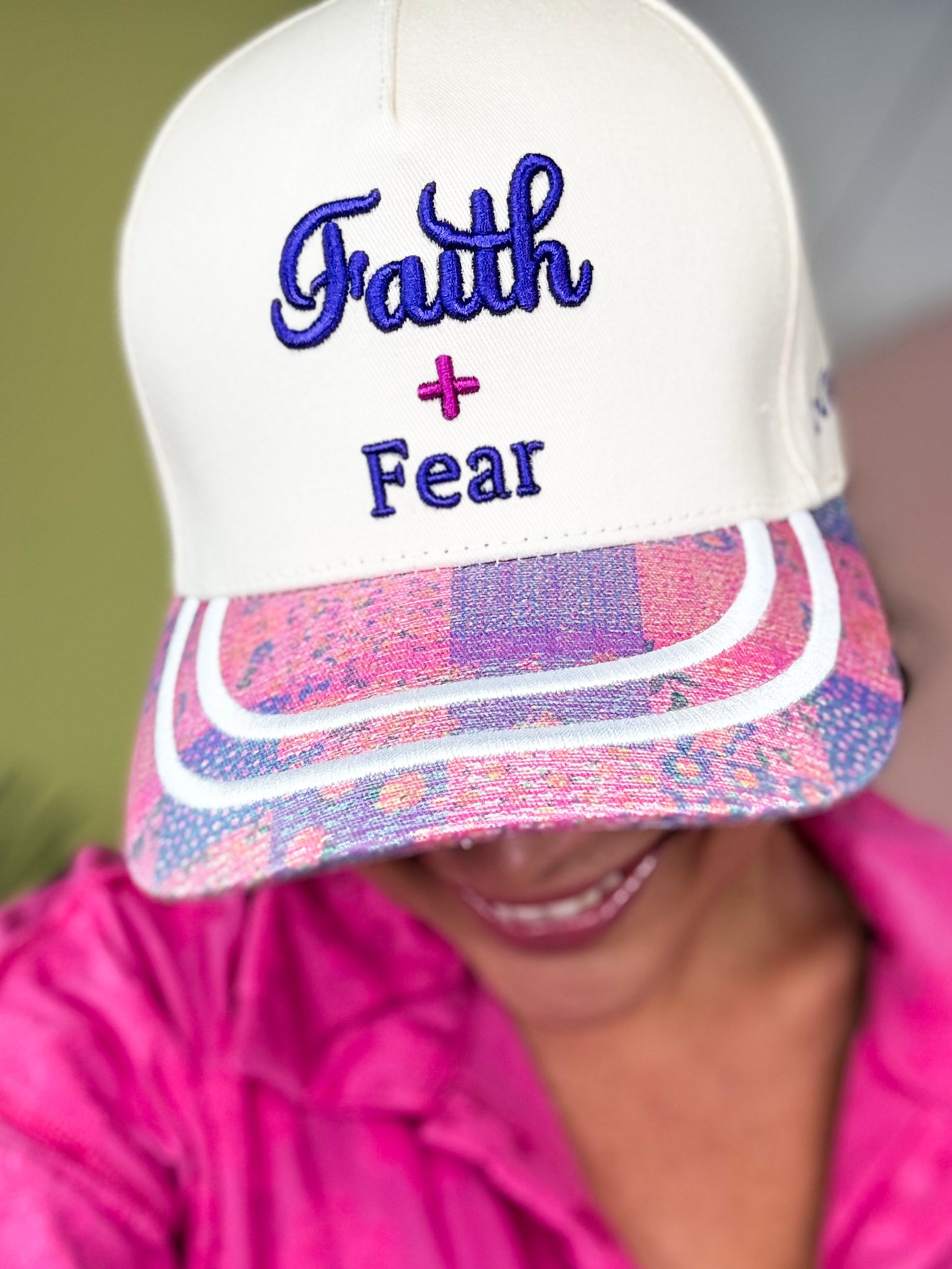 Heathered Boho Faith Over Fear Hat-330 Headwear-Heathered Boho-Heathered Boho Boutique, Women's Fashion and Accessories in Palmetto, FL