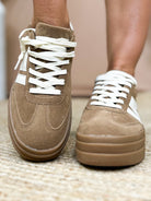 Topping Sneaker - Tan/Beige-350 SHOES-FASHION EMPORIO-Heathered Boho Boutique, Women's Fashion and Accessories in Palmetto, FL