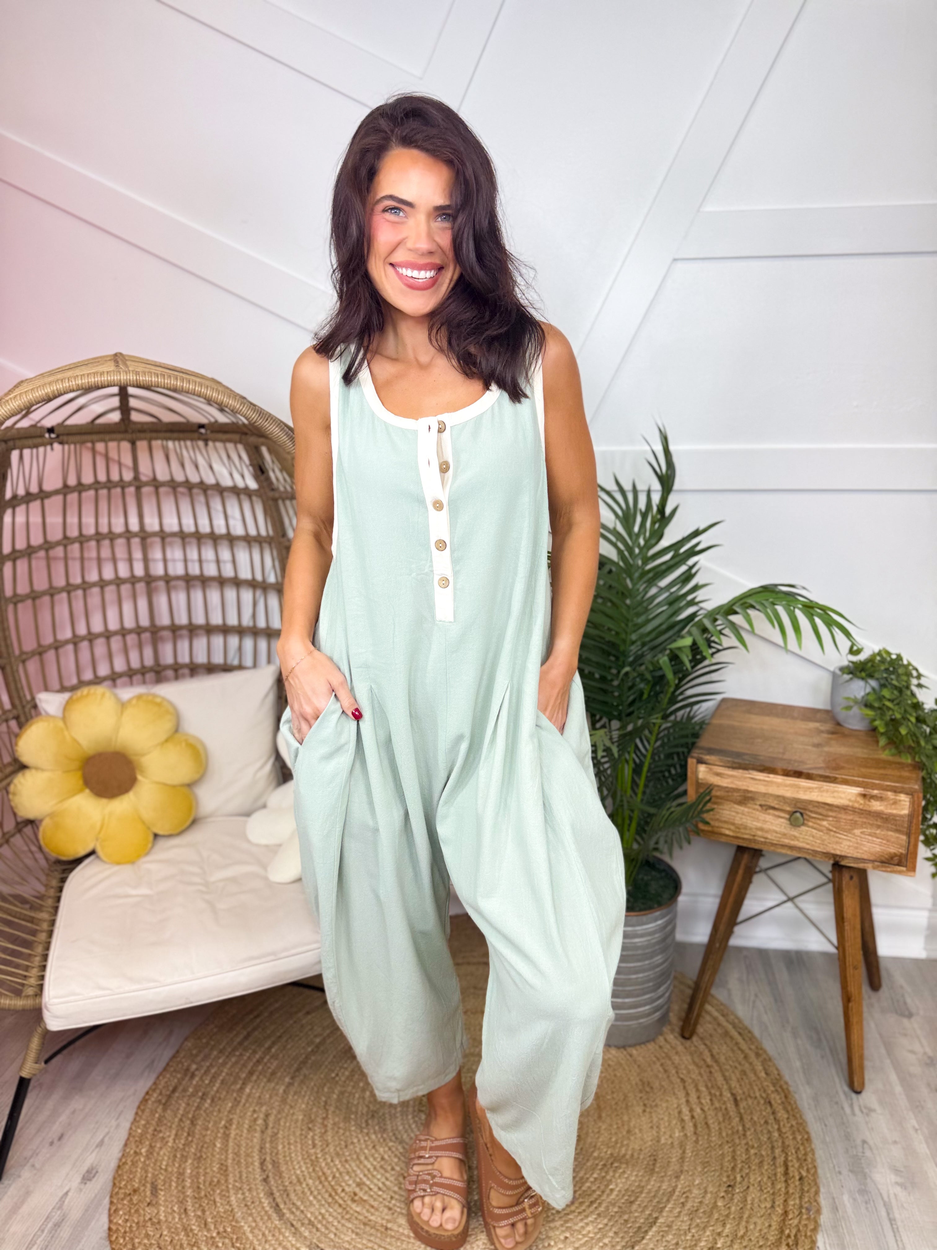 Coastal Wanderer Jumpsuit-230 DRESSES/JUMPSUITS/ROMPERS-ODDI-Heathered Boho Boutique, Women's Fashion and Accessories in Palmetto, FL