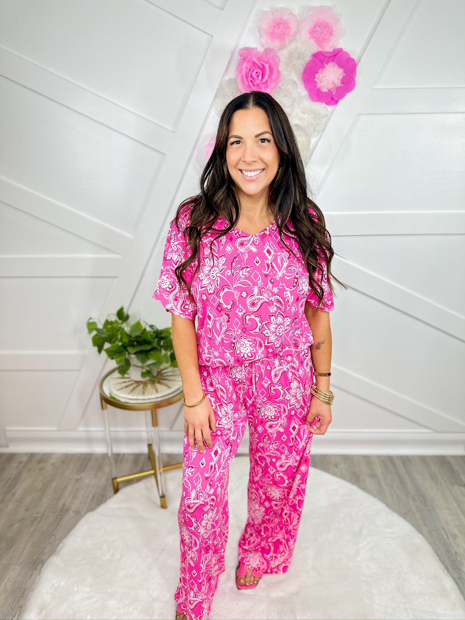 RESTOCK : Cabana Set - Hot Pink-230 Dresses/Jumpsuits/Rompers-DEAR SCARLETT-Heathered Boho Boutique, Women's Fashion and Accessories in Palmetto, FL