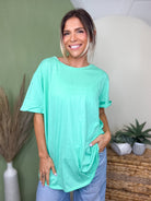 Better Than Your Boyfriend's Tee-110 SHORT SLEEVE TOP-ZENANA-Heathered Boho Boutique, Women's Fashion and Accessories in Palmetto, FL