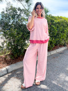 The Boardwalk Breeze Pants-150 PANTS-POLAGRAM-Heathered Boho Boutique, Women's Fashion and Accessories in Palmetto, FL