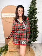 Wrapped in Safari Chic Ruffle Pajama Set-240 ACTIVEWEAR/SETS-JESS LEA-Heathered Boho Boutique, Women's Fashion and Accessories in Palmetto, FL