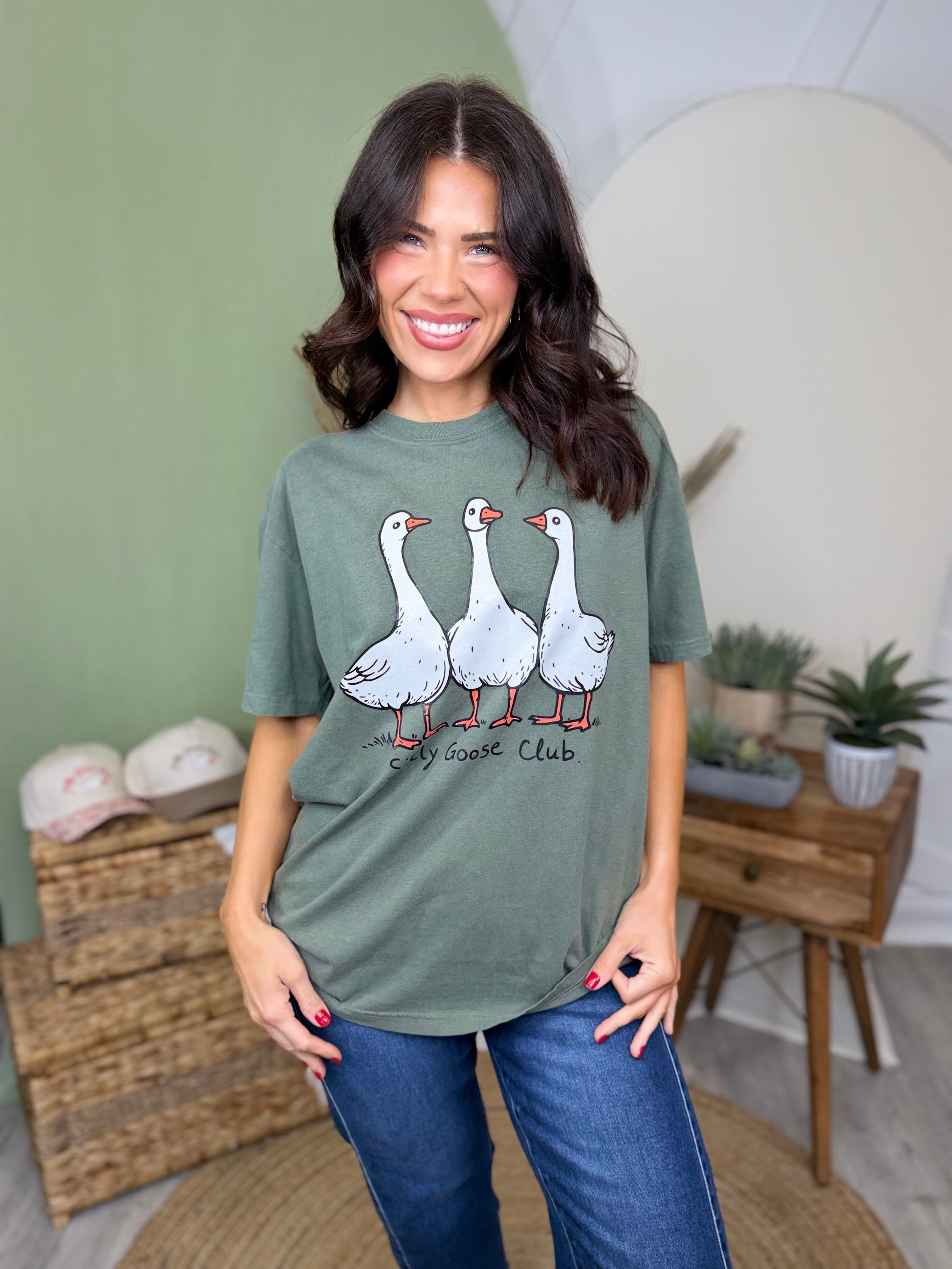 Silly Goose Club 2 Graphic Tee-130 Graphic Tees-Heathered Boho-Heathered Boho Boutique, Women's Fashion and Accessories in Palmetto, FL