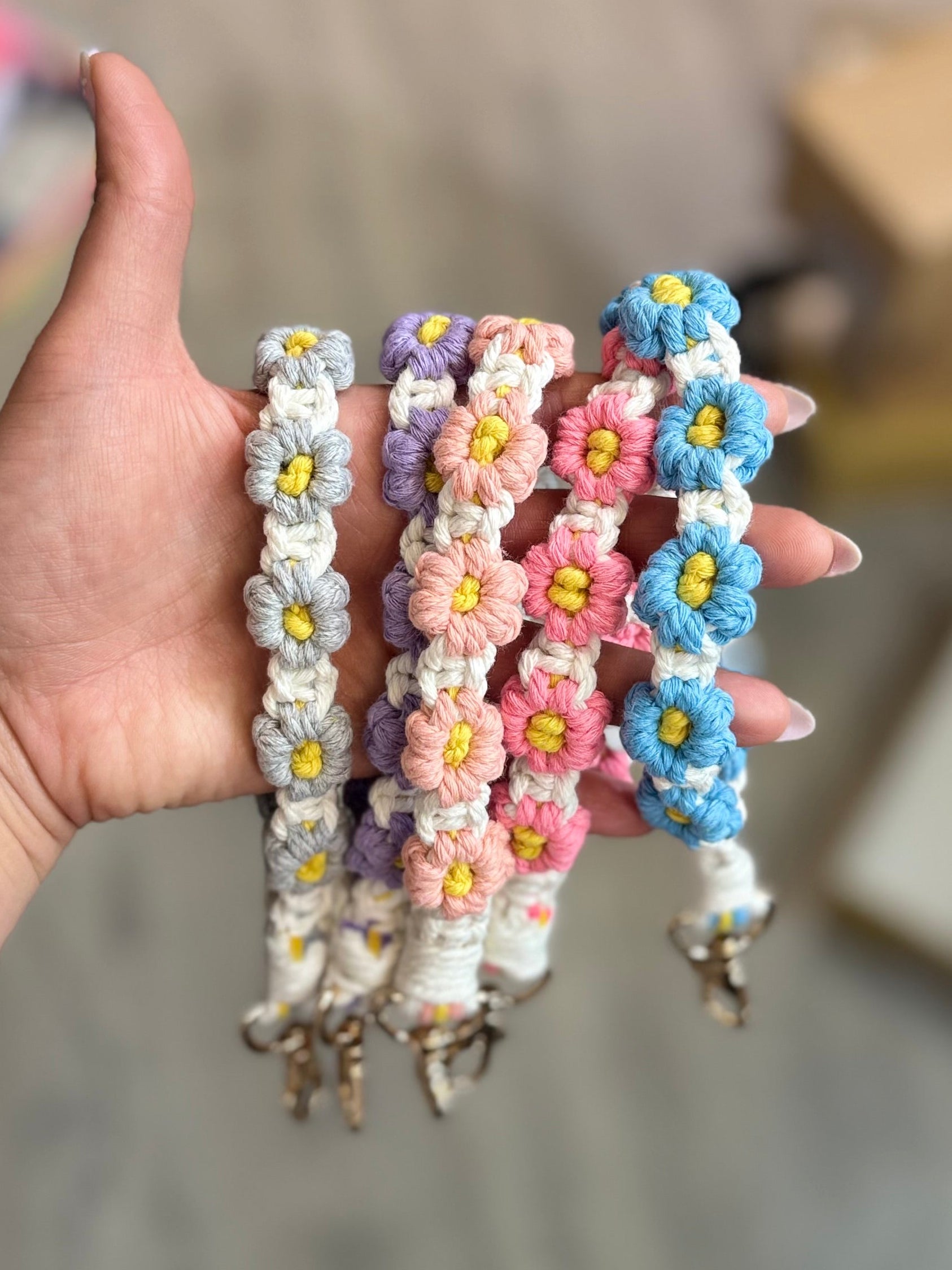 Braided Flower Wristlet-340 Other Accessories-Zenana-Heathered Boho Boutique, Women's Fashion and Accessories in Palmetto, FL