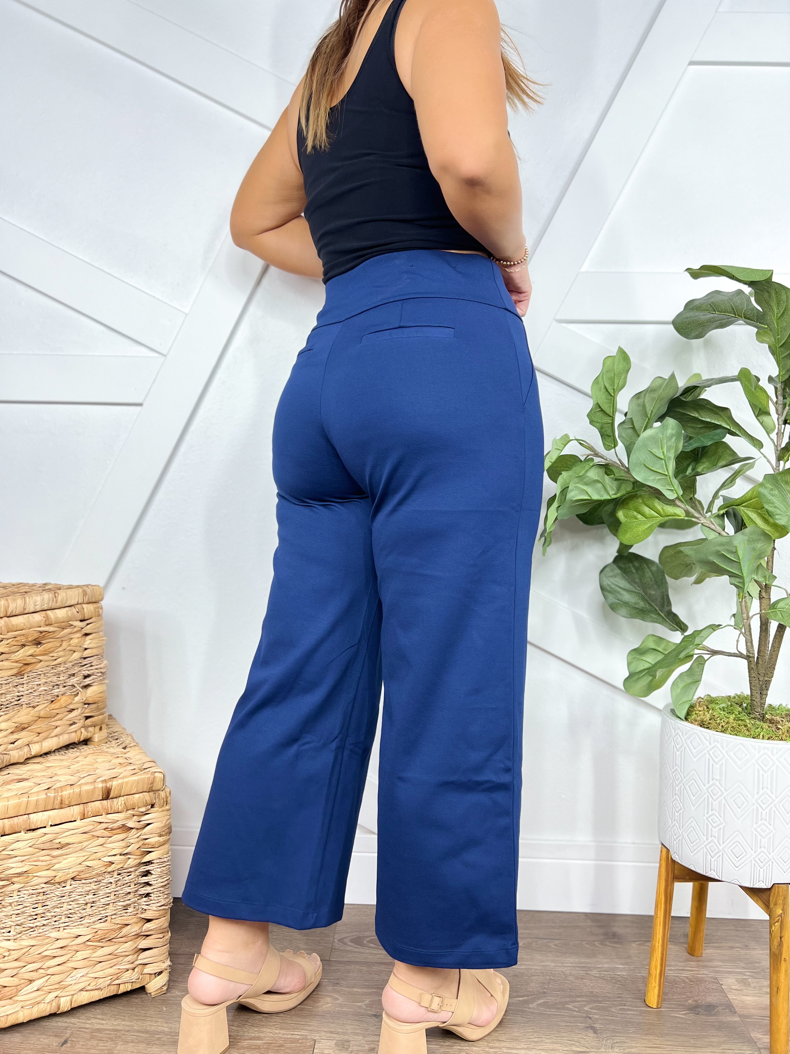 Out of the Office Pants- Navy-150 PANTS-DEAR SCARLETT-Heathered Boho Boutique, Women's Fashion and Accessories in Palmetto, FL