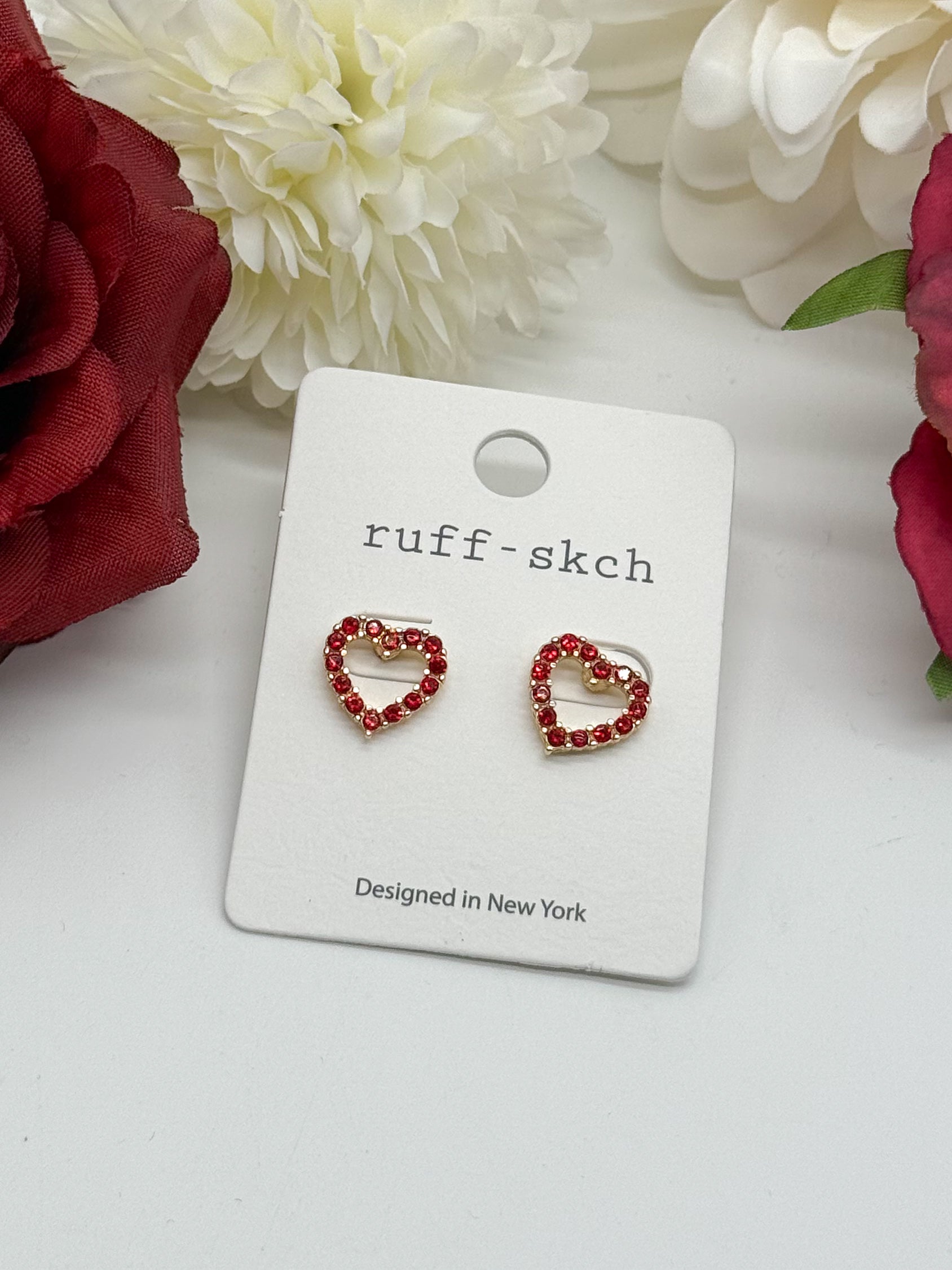 Innocent Love Heart Earring-310 Jewelry-Rough Sketch-Heathered Boho Boutique, Women's Fashion and Accessories in Palmetto, FL