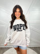 NOPE Not Today Graphic Crewneck with V CUT Sweatshirt -596-130 Graphic Tees-Heathered Boho-Heathered Boho Boutique, Women's Fashion and Accessories in Palmetto, FL