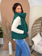 Cozy On Repeat Puffer Vest-125 SWEATER-ZENANA-Heathered Boho Boutique, Women's Fashion and Accessories in Palmetto, FL