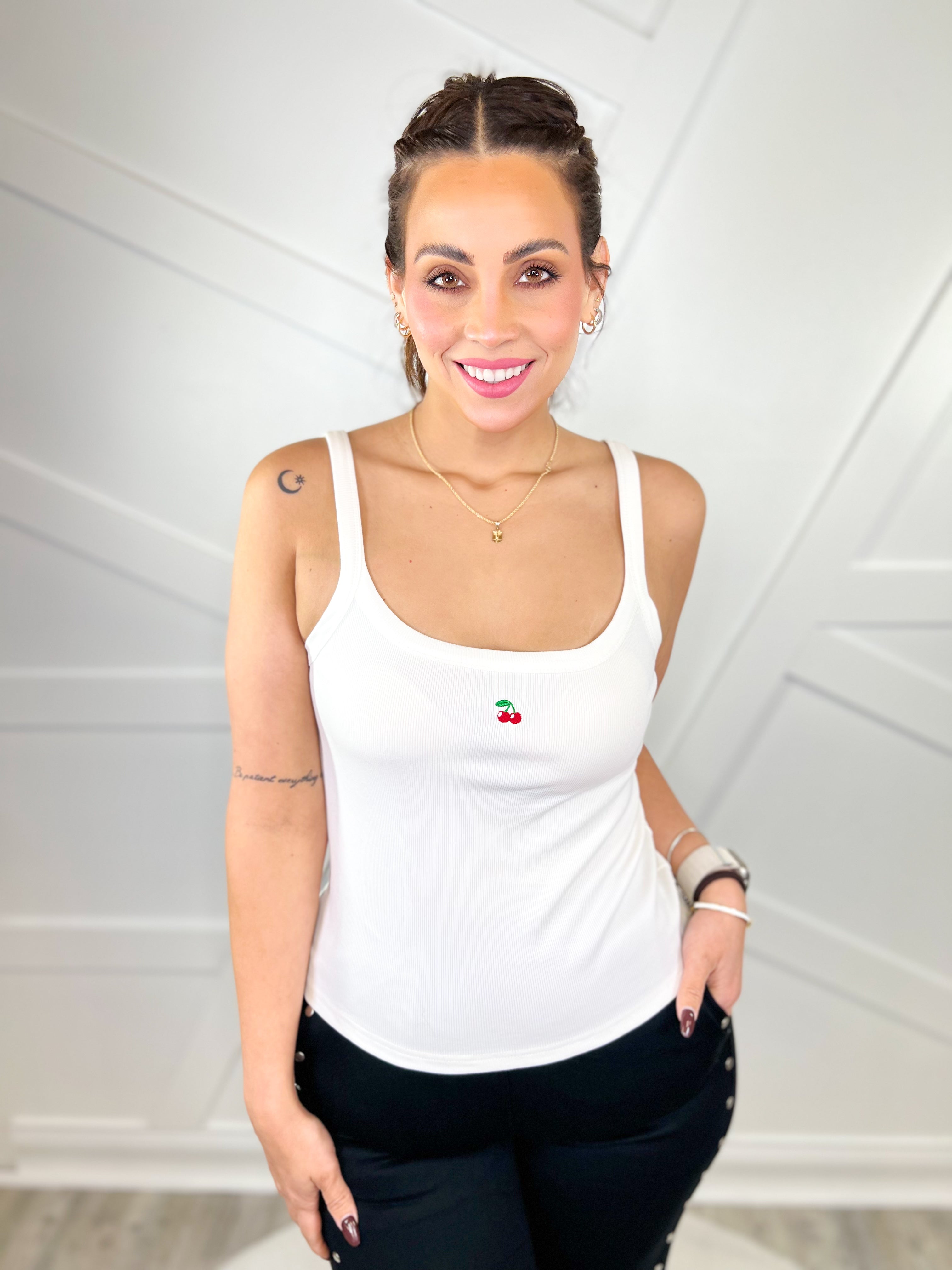 Berry Cherry Tank Top-100 TANK/CROP TOPS-White Birch-Heathered Boho Boutique, Women's Fashion and Accessories in Palmetto, FL