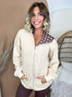 Miss Dotty Zip Up Jacket-200 JACKETS/SHACKETS-Heathered Boho-Heathered Boho Boutique, Women's Fashion and Accessories in Palmetto, FL