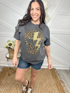 Rock Star Leopard Graphic Tee-130 Graphic Tees-Heathered Boho-Heathered Boho Boutique, Women's Fashion and Accessories in Palmetto, FL