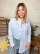 Greater Times Button Down Top-120 Long Sleeve Tops-ENTRO-Heathered Boho Boutique, Women's Fashion and Accessories in Palmetto, FL