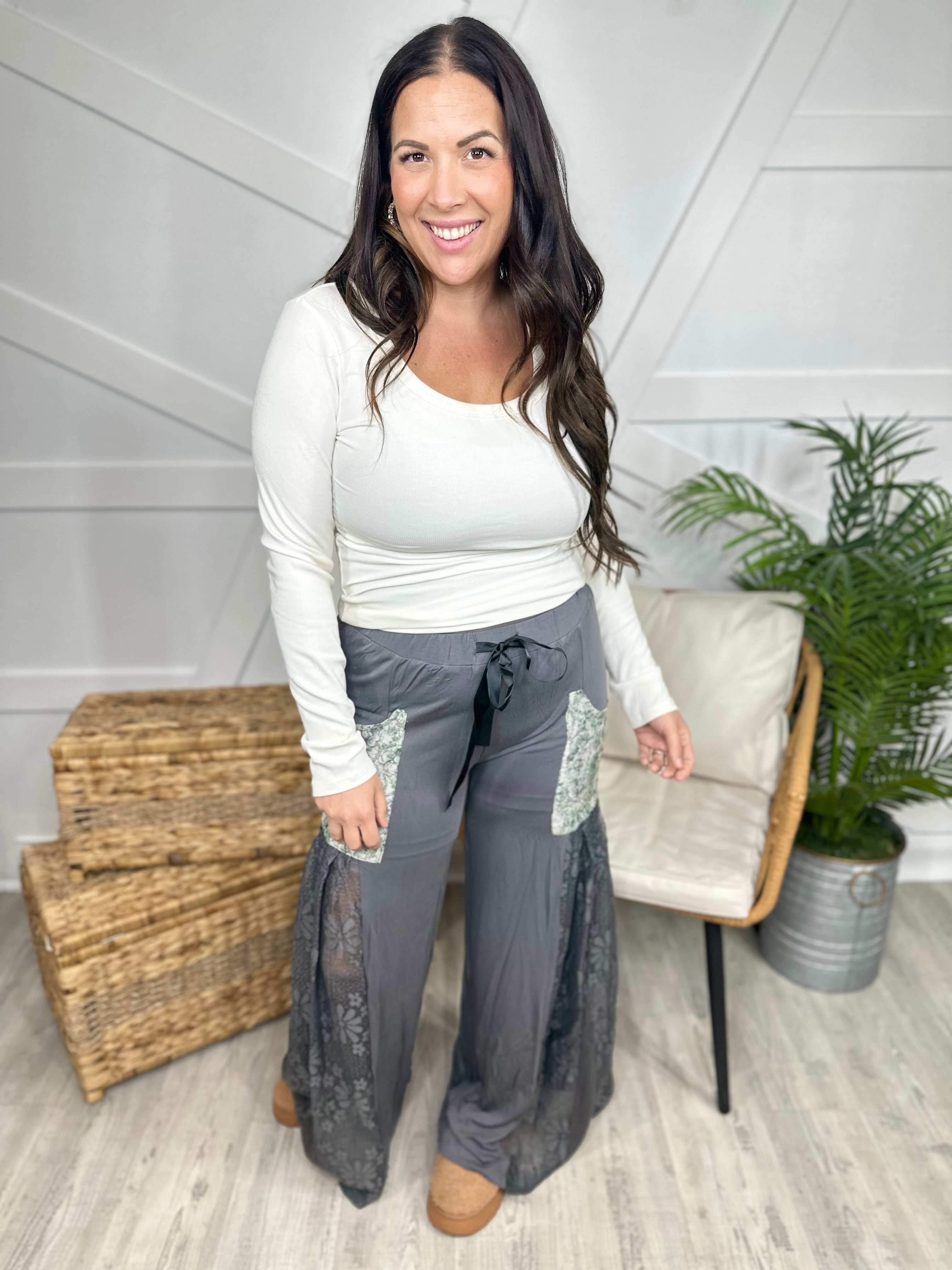 Doing the Most Pants by Pol-150 PANTS-POL-Heathered Boho Boutique, Women's Fashion and Accessories in Palmetto, FL