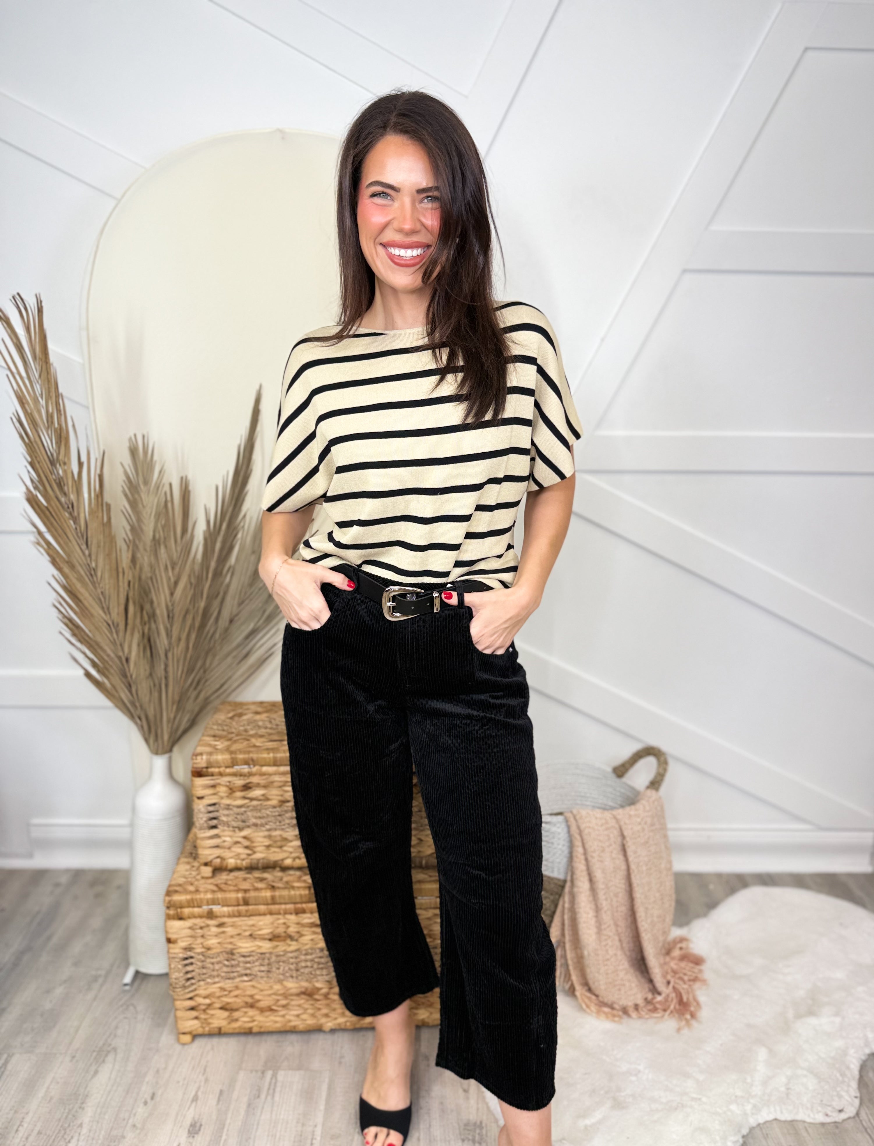 Greatness Barrel Leg Pants-150 PANTS-GEEGEE-Heathered Boho Boutique, Women's Fashion and Accessories in Palmetto, FL