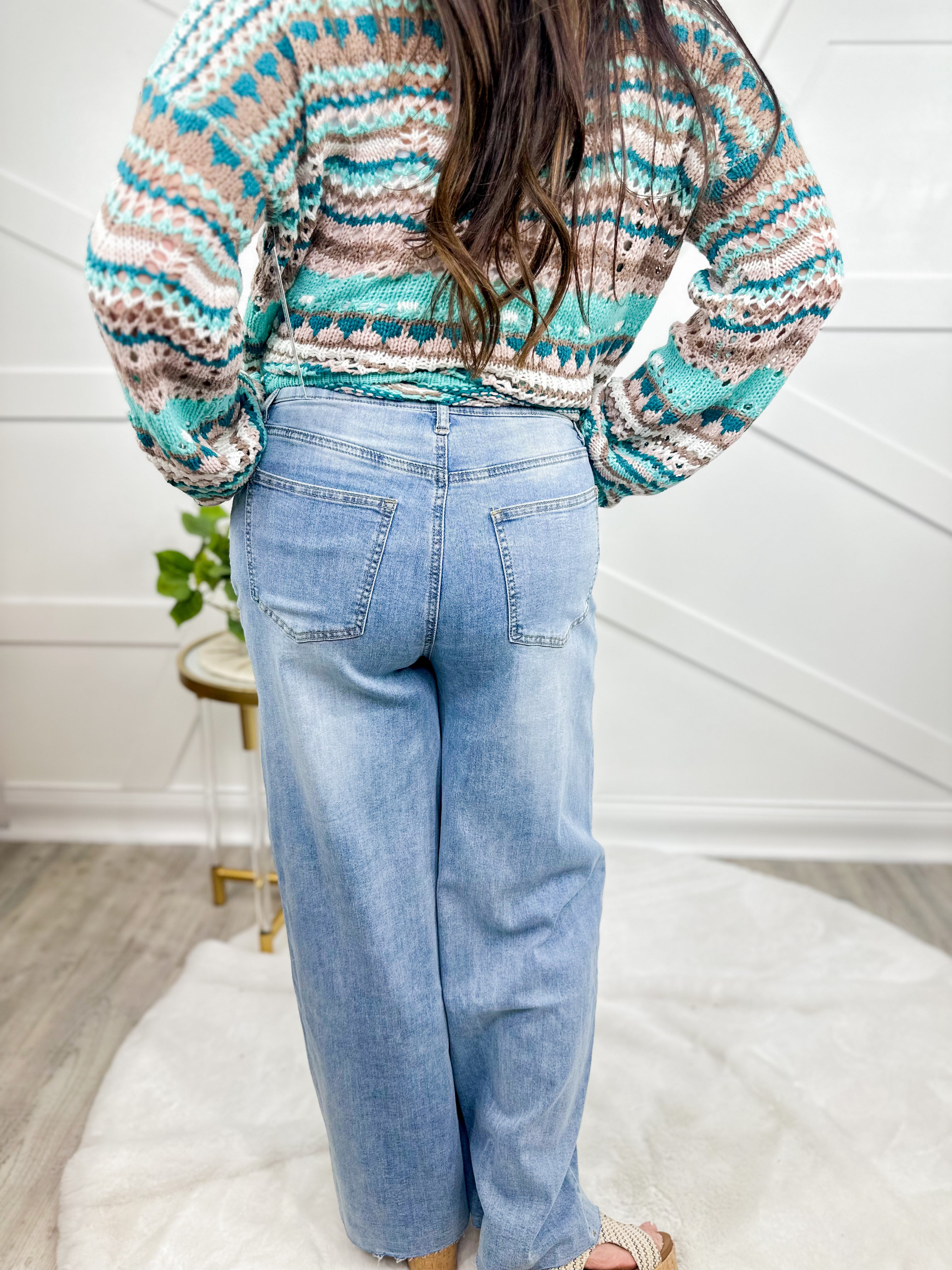 Way Back Home Denim Pants-150 PANTS-Easel-Heathered Boho Boutique, Women's Fashion and Accessories in Palmetto, FL