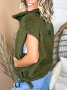 The Cozy Up Sherpa Vest-125 SWEATER-ZENANA-Heathered Boho Boutique, Women's Fashion and Accessories in Palmetto, FL