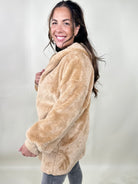 Old Money Faux Fur Jacket-200 Jackets/Shackets-White Birch-Heathered Boho Boutique, Women's Fashion and Accessories in Palmetto, FL