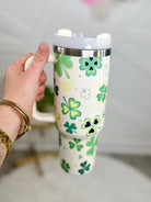 Clover Tumbler-340 Other Accessories-Zenana-Heathered Boho Boutique, Women's Fashion and Accessories in Palmetto, FL