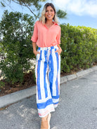 Coastal Stroll Striped Pants-150 PANTS-POLAGRAM-Heathered Boho Boutique, Women's Fashion and Accessories in Palmetto, FL