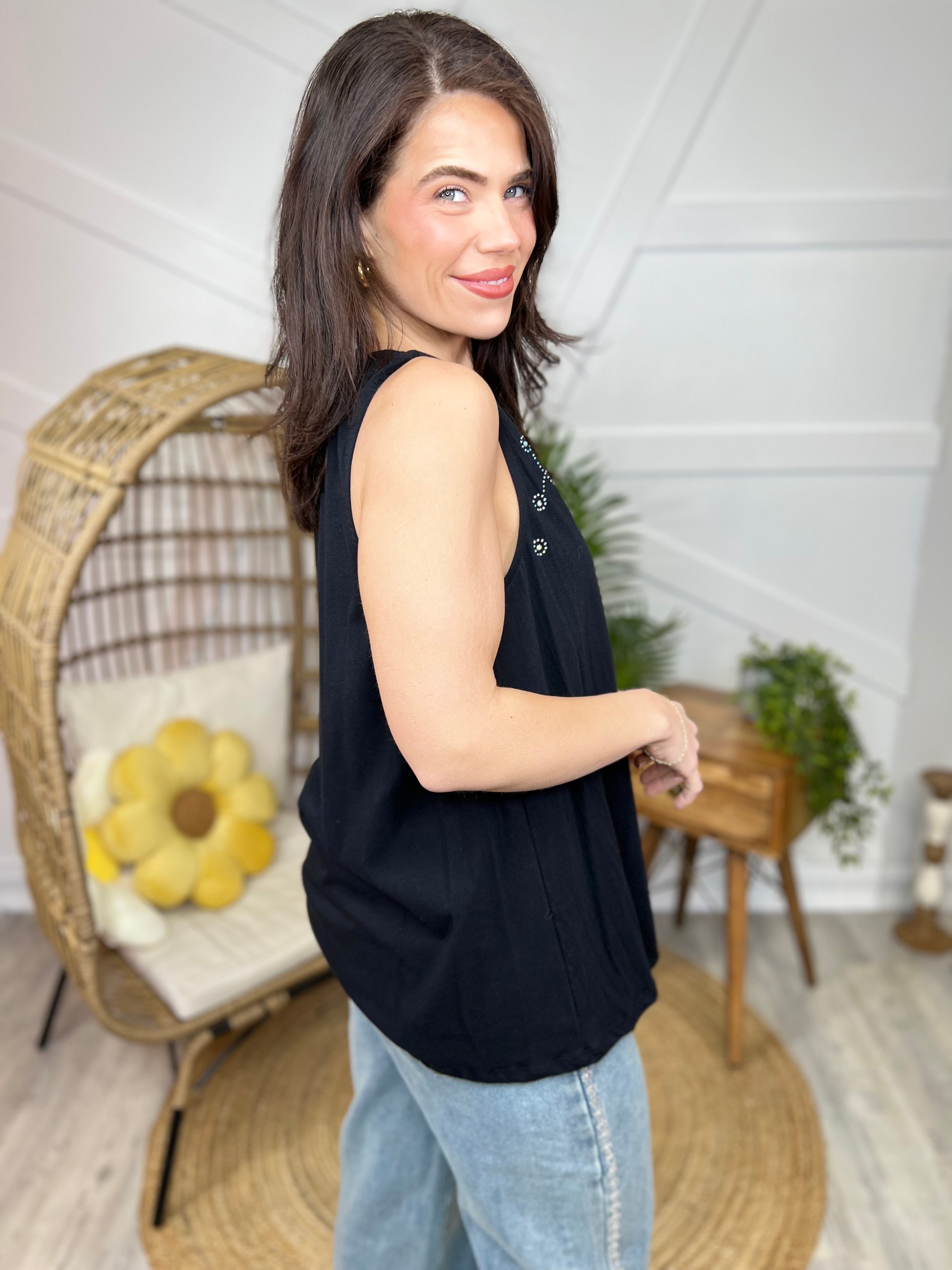 Show Stopping Shine Top-100 Tank/Crop Tops-Vocal-Heathered Boho Boutique, Women's Fashion and Accessories in Palmetto, FL