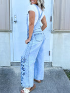 The Wildflower Overall by Saige Denim-230 DRESSES/JUMPSUITS/ROMPERS-SAIGE DENIM-Heathered Boho Boutique, Women's Fashion and Accessories in Palmetto, FL