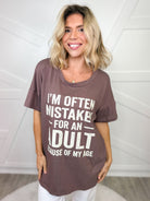 The Ex - Mistaken for an Adult Graphic Tee-130 Graphic Tees-Heathered Boho-Heathered Boho Boutique, Women's Fashion and Accessories in Palmetto, FL