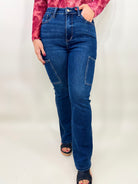 Sergeant Cargo Bootcut by Judy Blue-190 Jeans-Judy Blue-Heathered Boho Boutique, Women's Fashion and Accessories in Palmetto, FL